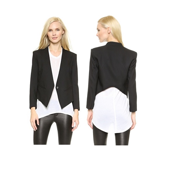 Helmut Lang Jackets & Blazers - Helmut Lang • Asymmetrical “Tux” Blazer